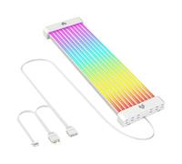 Câbles RGB, câble PSU synchronisé - Contrôle du conseil mère, gestion des câbles d'extension d'Argb, décoratif synchronisé 5 V, avec tube en silicone souple diffusé