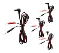Câbles TENS EMS 2 mm Lot de 4, Câble Électrostimulation Universel 1,2 m, Câble Remplacement pour Électrostimulateur, Anti Douleur, Rééducation