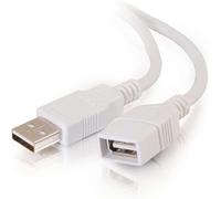 Cables to Go 19003 Câble d'extension USB 2.0 A mâle vers femelle A Blanc 1 m