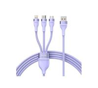 Câbles USB vers Micro-USB+Lightning+Type-C 66W 1.2m violet