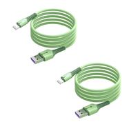 Cables X2 Usb Charge Rapide 3a Silicone Vert 2m Pour Iphone 8 / X / Xr / 11 / 12 / 13 / Se 2022 Little Boutik®