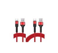 Cables X2 Usb / Type-C Charge Rapide 3a Nylon Renforce Rouge 2m Pour Smartphone Xiaomi / Oppo / Vivo / Realme / Pixel Little Boutik®