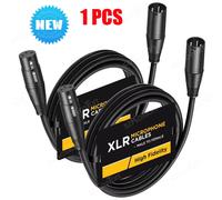 Câbles XLR 1-10M mâle à femelle, câble XLR équilibré à 3 broches, Interface Audio de Studio d'enregistrement sur scène pour micro Shure SM7B SC3 AM8 K688 Black