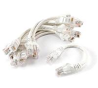 CablesOnline 10-Pack 15,2 cm Cat5e UTP Ethernet RJ45 complète 8-wire Blanc câble de raccordement, (U-000wh-10)