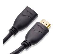 Cablesson Câble de rallonge Basic 2m Haut Débit (HDMI Type A, HDMI 2.1/2.0b/2.0a/2.0/1.4) 4k, 3D, UHD, Arc, Full HD, Ultra HD, 2160p, HDR PS4, Xbox One, TVs LCD, LED, UHD, 4k - Noir