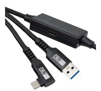 CABLETEX Câble Link avec fonction de charge 5 m, compatible avec Meta Quest 3/3S, Oculus Quest 2/Pro, PICO 4 - Câble USB 3.2 A vers USB C pour SteamVR Virtual Reality Gaming PCVR