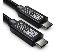 CABLETEX Câble USB C vers type C 3.2 Gen 2 100 W Power Delivery pour câble de moniteur Thunderbolt 3 écrans/écrans, câble de charge, 10 Gbit/s, 1 m, transmission vidéo et audio - Noir