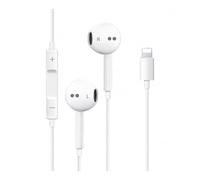 Cablex Écouteurs filaires pour iPhone, écouteurs Lightning certifiés MFi avec microphone, contrôle du volume, isolation phonique pour iPhone 14 13 12 11 SE X XR XS 8 7