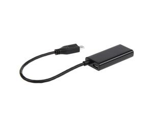 Cablexpert A-MHL-003 - Adaptateur audio/vidéo - micro-USB à 11 broches mâle pour HDMI, Micro-USB de type B (alimentation uniquement) femelle - 16 cm