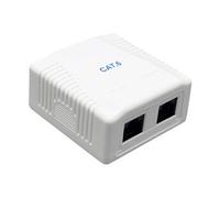 Cablexpert - Boîtier du répartiteur surface réseau - CAT 6 - UTP - RJ-45 X 2 - blanc