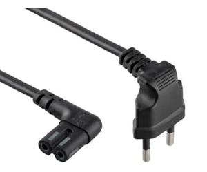 CableXpert Câble d’alimentation bipolaire C7 vers secteur coudé - 1 m