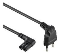 Gembird Câble d'alimentation PC-184L 1 m Mâle-Mâle CEE7-16 Coupleur C7 H05VV-F Noir