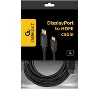 Cablexpert CC-DP-HDMI-3M - Câble adaptateur - DisplayPort mâle pour HDMI mâle - 3 m - blindé