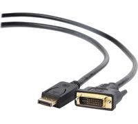 Cablexpert | CC-DPM-DVIM | Câble d'affichage | Mâle | DVI numérique 24+1 broches | Mâle | DisplayPort 20 broches | 1,8 m | Noir