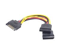 Cablexpert CC-SATAM2F-01 - Répartiteur d'alimentation - alimentation SATA (F) pour alimentation SATA (M) - 15 cm