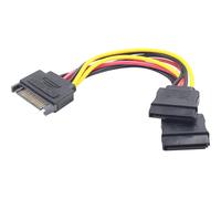 Cablexpert CC-SATAM2F-01 - Répartiteur d'alimentation - alimentation SATA (F) pour alimentation SATA (M) - 15 cm
