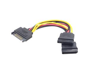 Cablexpert CC-SATAM2F-01 - Répartiteur d'alimentation - alimentation SATA (F) pour alimentation SATA (M) - 15 cm