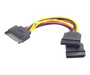 Cablexpert CC-SATAM2F-01 - Répartiteur d'alimentation - alimentation SATA (F) pour alimentation SATA (M) - 15 cm