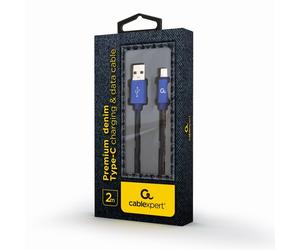 Cablexpert CC-USB2J-AMCM-2M-BL câble USB USB 2.0 USB A USB C Bleu
