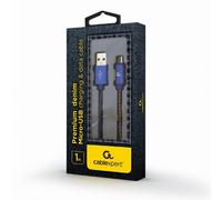 Cablexpert CC-USB2J-AMMBM-1M-BL Câble USB 2.0 USB A Micro-USB B Bleu