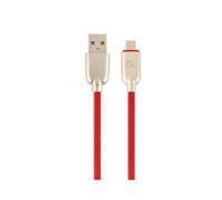 Cablexpert CC-USB2R-AMMBM-1M-R : Câble USB 2.0 A vers Micro-USB B, 1m, Rouge, 480 Mbit/s, 2.1A, RoHS