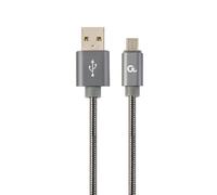 Cablexpert CC-USB2S-AMMBM-2M-BG câble USB USB 2.0 USB A Micro-USB B Gris
