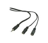 Cablexpert CCA-415 - Répartiteur audio - mini-phone stereo 3.5 mm femelle pour mini-phone stereo 3.5 mm mâle - 5 m - noir