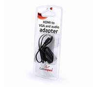 Cablexpert Gembird AB-HDMI-VGA-02 Adaptateur de câble VGA DB15 HDMI 19 Broches Noir - Adaptateur pour câble (VGA DB15, HDMI 19 Broches, mâle Connector/Female Connector, Noir)