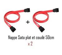 CABLING® 2 X Nappe câble sata sata rouge Rouge