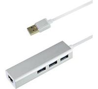 CABLING® 3 -Port USB 3.0 Hub avec Adaptateur Ethernet gigabit
