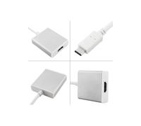 CABLING Adaptateur USB C vers HDMI Connecteur Type C mâle vers HDMI pour Apple Le nouveau MacBook , Google Le nouveau Chromebook Pixel , Blanc