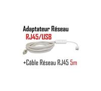 CABLING Adaptateur USB v2.0 vers réseau RJ45 10/100 Mbps + 1 Cable ethernet RJ45 cat5 5 mètres