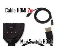 Connectique Audio / Vidéo GENERIQUE CABLING Boitier HDMI 1 entrée 3 sorties + Cable HDMI 2 mètres