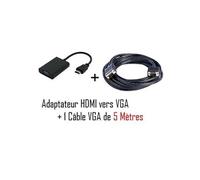 CABLING® Câble Adaptateur Convertisseur HDMI Mâle à VGA Femelle + Cable VGA 5 mètres