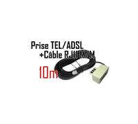 CABLING Filtre ADLS pour téléphone France Telecom + Câble RJ11 10 M