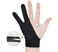 Cabling®gant à deux doigts pour tablette graphique - accessoire artiste professionnel noir,taille m Noir
