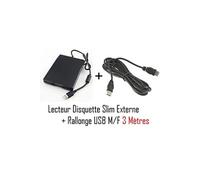 CABLING lecteur de disquette 3.5 externe USB + rallonge USB 3 mètres