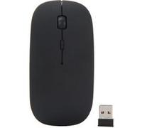 CABLING® Souris rechargeable sans fil noire avec batterie intégrée pour ordinateur portable