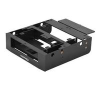 CABLING® Support de Montage Interne 2 x 2,5 SSD/HDD + 1 x 3,5 HDD pour PC de Bureau. Noir