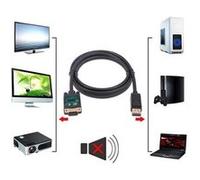 Cabling® top adaptateur displayport vers vga - câble display port mâle vga mâle - noir 1,8m G