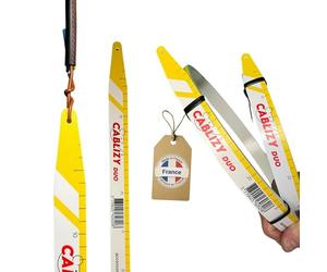 CABLIZY DUO - Aiguille Electricien Easygrip 3m + 1m50 - Passe Cable Mural Électricien - Tire Fil Flexible, Ultra-Résistant pour Passages Compliqués, Combles Murs, et Faux Plafonds - Made In France