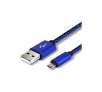 CABLNG 1,8 M Cable de chargement rapide USB - micro USB pour manette de console ps4/playstation 4, Xbox bleu, tressé