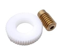 Cabluandry 1 ensemble 0.8 Module 40 dents POM engrenage à vis sans fin 17mm trou intérieur 34.5x8mm engrenage droit 14x26mm tige à vis sans fin en laiton Turbine engrenage à vis sans fin Position