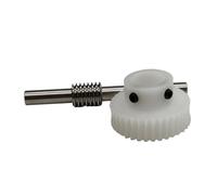 Cabluandry 1 pièces POM 0.8 Module 25 dents engrenage à vis sans fin 8x80mm tige de Turbine en acier inoxydable 5mm 6mm 8mm alésage 0.5M 25T pignon à vis sans fin Position(6mm bore)