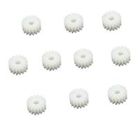 Cabluandry 10 pièces 0.5 Module 8 dents petit engrenage en plastique 0.8mm 1mm 1.5mm 2mm pignon d'arbre à ajustement serré 5x5mm 0.5M 8T engrenage droit plat Position(1mm)