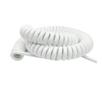 Cabluandry Cordon électrique spiralé à 6 conducteurs, 0,2 mm², extensible sur 9 mètres, en polyuréthane, robuste, à ressort en cuivre Câble élastique