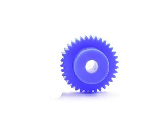 Cabluandry Engrenage à vis sans fin en Nylon bleu, trou intérieur de 8mm, 1 Module 20 dents 25T 30T 35T 40T 50T 60T 80 dents, engrenage de Turbine M4, pignon à vis, 1 pièce Position(40T)