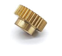 Cabluandry Engrenage droit en laiton, module 0,5, 40 dents, pignon cylindrique en cuivre, dents droites 0,5 m, alésage 1,98 mm à 12 mm Droite(7mm Inner hole)