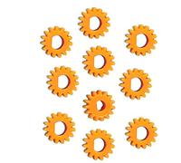 Cabluandry Engrenage en plastique, trou D 3mm 4mm, Module 0.5, 15 dents, engrenage droit, diamètre 8.4mm, épaisseur 6mm, 0.5M, engrenage moteur 15T, 10 pièces Position(Orange,4MM BORE)
