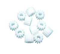 Cabluandry Engrenage en plastique, trou D 3mm 4mm, Module 0.5, 15 dents, engrenage droit, diamètre 8.4mm, épaisseur 6mm, 0.5M, engrenage moteur 15T, 10 pièces Position(White,4MM BORE)